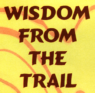 "Wisdom from the Trail," a page of quotations on the Winchester Cafe menu.